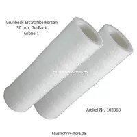 Grünbeck Nr. 103068 Wasserfilter Ersatzfilterkerze 50µm, 2er Pack