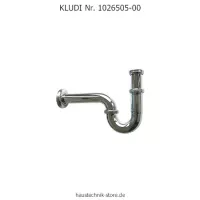 Kludi Nr. 1026505-00 Röhrensifon DN 32 aus Messing verchromt, für Waschtisch