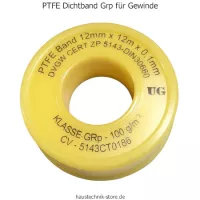 PTFE Dichtband GRp zur Abdichtung von Gewindeverbindungen