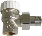 Heimeier Thermostatventil V-Exakt, Eckform, Rotguss vernickelt R (Lieferbare Gr��en 3/8 , 1/2, 3/4 Zoll)