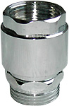 Rohrbel�fter verchromt 3/4 Zoll in Durchflussform, f�r Auslaufventile 1/2 Zoll. DVGW-gepr�ft