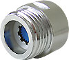 Brauseschlauch - Durchflussbegrenzer DN 15 (1/2 Zoll) aus Messing, verchromt.