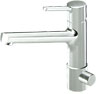 KWC LUNA - Sp�ltischbatterie Einhebel-Mischer, verchromt - mit integriertem Ger�teanschlussventil. # 10.211.063