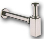 Design - Tassensifon DN 32, chrom kantige Ausf�hrung mit Messing-Tasse