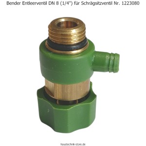 Bender Entleerventil DN 8 (1/4 Zoll) Nr. 1223080 für Schrägsitzventil