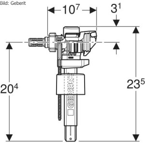 GEBERIT Nr. 240.700.00.5 Typ 383 Schwimmerventil für AP (UP) Spülkasten
