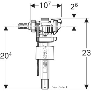 GEBERIT Nr. 240.705.00.5 Typ 383 Schwimmerventil für UP Spülkasten