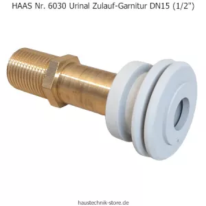 HAAS Nr. 6030 Urinal-Zulauf-Garnitur DN 15, Messing mit Lippendichtung