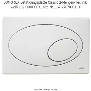 JOMO SLK Betätigungsplatte Classic 2-Mengen-Technik weiß 102-000000031 alte Nr. 167-27070001-00