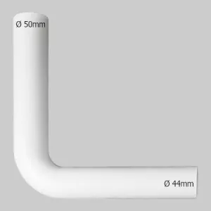 SANIT WC Spülrohrbogen Nr. 02.173.01 Ø 50/44mm, 90°, H 390 x L 350 mm