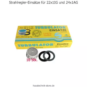 Strahlregler-Einsätze Turbulator mit Luftansaugung für 22x1 IG und 24x1 AG