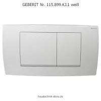 GEBERIT Nr. 115.899.KJ.1 WC Betätigungsplatte Twinline Farbe weiss-alpin