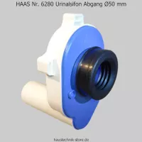 HAAS Nr. 6280 Urinalsifon Absaugesiphon Abgang Ø 50 mm