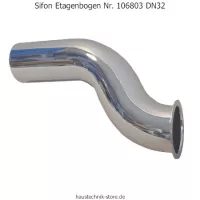 Sifon Etagenbogen DN 32 , Tauchrohr mit Kröpfung zum Ausgleich von Montagedifferenzen