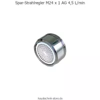 Spar-Strahlregler mit Luftansaugung M24 x 1 AG, 4,5 L/min. einzeln